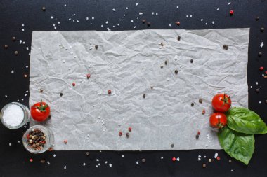 Bir parça kağıt bir tarifi için masaya