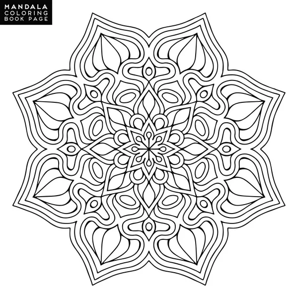 Flower Mandala. Vintage decorative elements. Oriental pattern, vector illustration. Islam, Arabic, Indian, moroccan,spain, turkish, pakistan, chinese, mystic, ottoman motifs. Coloring book page — Stock Vector