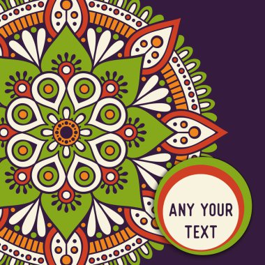 Vektör Hintli Mandala