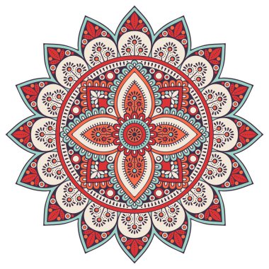 Çiçek Mandala. Vintage dekoratif öğeler. Oryantal desen vektör çizim. Islam, Arapça, Indian, Fas, İspanya, Türk, pakistan, Çin, mistik, Osmanlı motifleri. Boyama kitabı sayfası