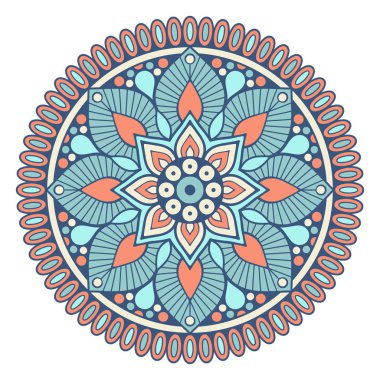 Çiçek Mandala. Vintage dekoratif öğeler. Oryantal desen vektör çizim. Islam, Arapça, Indian, Fas, İspanya, Türk, pakistan, Çin, mistik, Osmanlı motifleri. Boyama kitabı sayfası