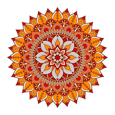 Çiçek Mandala. Vintage dekoratif öğeler. Oryantal desen vektör çizim. Islam, Arapça, Indian, Fas, İspanya, Türk, pakistan, Çin, mistik, Osmanlı motifleri. Boyama kitabı sayfası