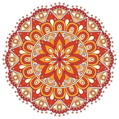 Çiçek Mandala. Vintage dekoratif öğeler. Oryantal desen vektör çizim. Islam, Arapça, Indian, Fas, İspanya, Türk, pakistan, Çin, mistik, Osmanlı motifleri. Boyama kitabı sayfası