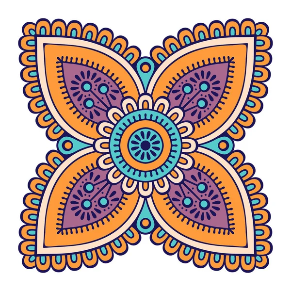 Çiçek Mandala. Vintage dekoratif öğeler. Oryantal desen vektör çizim. Islam, Arapça, Indian, Fas, İspanya, Türk, pakistan, Çin, mistik, Osmanlı motifleri. Boyama kitabı sayfası