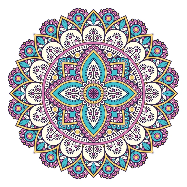 Çiçek Mandala. Vintage dekoratif öğeler. Oryantal desen vektör çizim. Islam, Arapça, Indian, Fas, İspanya, Türk, pakistan, Çin, mistik, Osmanlı motifleri. Boyama kitabı sayfası