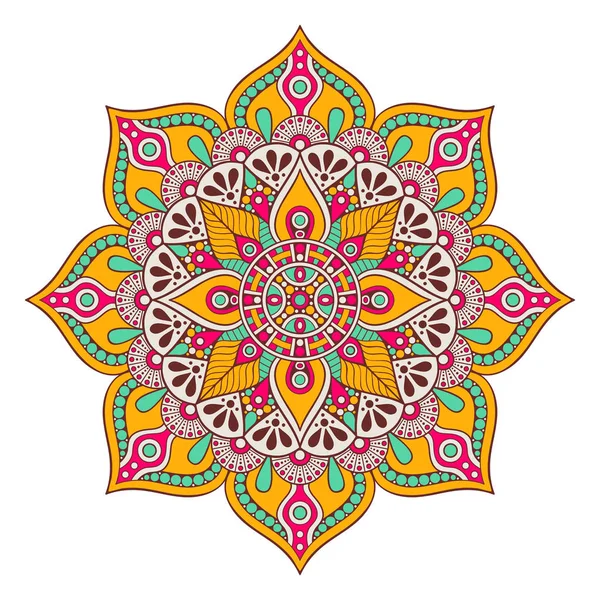 Çiçek Mandala. Vintage dekoratif öğeler. Oryantal desen vektör çizim. Islam, Arapça, Indian, Fas, İspanya, Türk, pakistan, Çin, mistik, Osmanlı motifleri. Boyama kitabı sayfası
