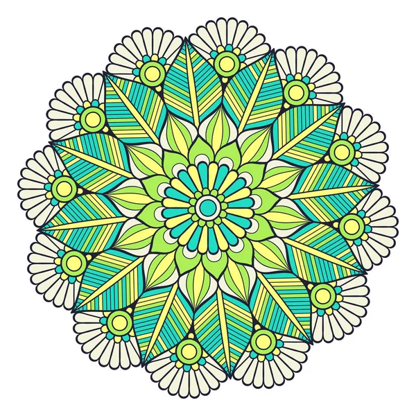 Blomst Mandala. Vintage dekorative elementer. Orientalsk mønster, vektorillustration. Islam, arabisk, indisk, moroccan, spansk, tyrkisk, pakistan, kinesisk, mystisk, osmanniske motiver. Farvebogsside – Stock-vektor