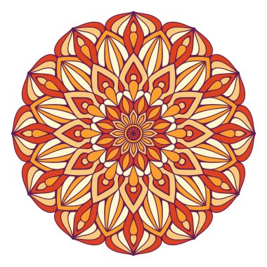 Çiçek Mandala. Vintage dekoratif öğeler. Oryantal desen vektör çizim. Islam, Arapça, Indian, Fas, İspanya, Türk, pakistan, Çin, mistik, Osmanlı motifleri. Boyama kitabı sayfası