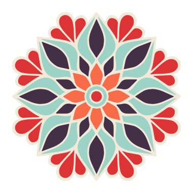 Çiçek Mandala. Vintage dekoratif öğeler. Oryantal desen vektör çizim. Islam, Arapça, Indian, Fas, İspanya, Türk, pakistan, Çin, mistik, Osmanlı motifleri. Boyama kitabı sayfası