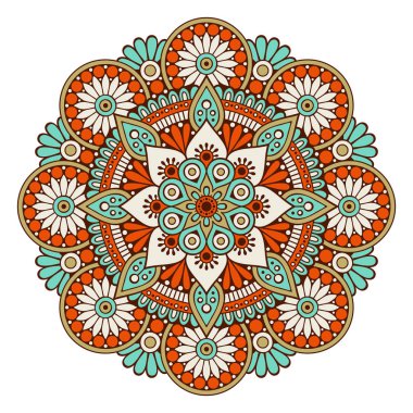 Çiçek Mandala. Vintage dekoratif öğeler. Oryantal desen vektör çizim. Islam, Arapça, Indian, Fas, İspanya, Türk, pakistan, Çin, mistik, Osmanlı motifleri. Boyama kitabı sayfası