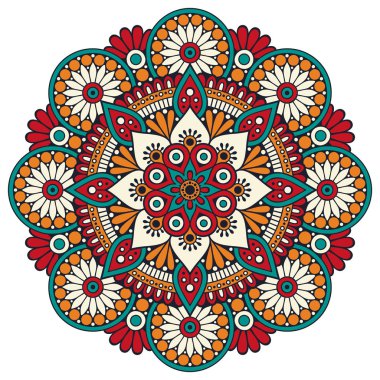 Çiçek Mandala. Vintage dekoratif öğeler. Oryantal desen vektör çizim. Islam, Arapça, Indian, Fas, İspanya, Türk, pakistan, Çin, mistik, Osmanlı motifleri. Boyama kitabı sayfası