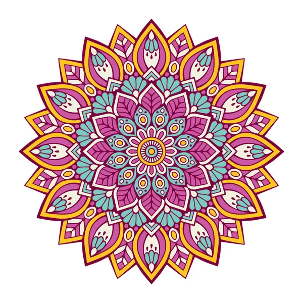 Çiçek Mandala. Vintage dekoratif öğeler. Oryantal desen vektör çizim. Islam, Arapça, Indian, Fas, İspanya, Türk, pakistan, Çin, mistik, Osmanlı motifleri. Boyama kitabı sayfası