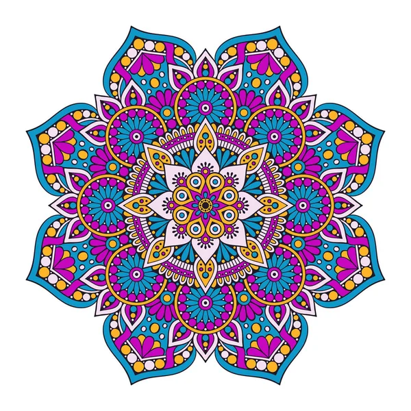 Çiçek Mandala. Vintage dekoratif öğeler. Oryantal desen vektör çizim. Islam, Arapça, Indian, Fas, İspanya, Türk, pakistan, Çin, mistik, Osmanlı motifleri. Boyama kitabı sayfası