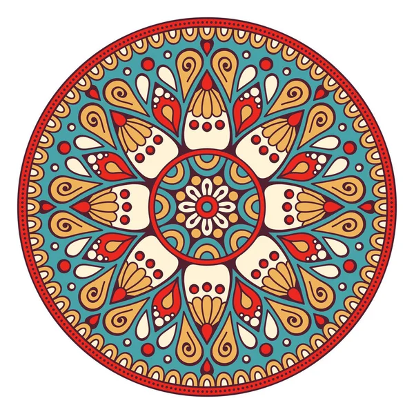 Mandala blomma. Vintage dekorativa element. Orientaliska mönster, vektorillustration. Islam, arabiska, indiska, Marocko, Spanien, turkiska, pakistan, Kinesisk, mystic, ottomanska motiv. Boken målarbok — Stock vektor