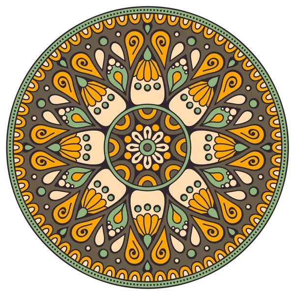 Çiçek Mandala. Vintage dekoratif öğeler. Oryantal desen vektör çizim. Islam, Arapça, Indian, Fas, İspanya, Türk, pakistan, Çin, mistik, Osmanlı motifleri. Boyama kitabı sayfası