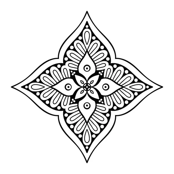 Adorno Navidad Mandala Star Silueta Zendoodle Ilustración Plantilla