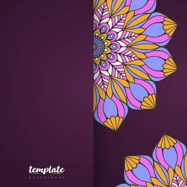 Altın rengi vektör olarak lüks mandala tasarımı