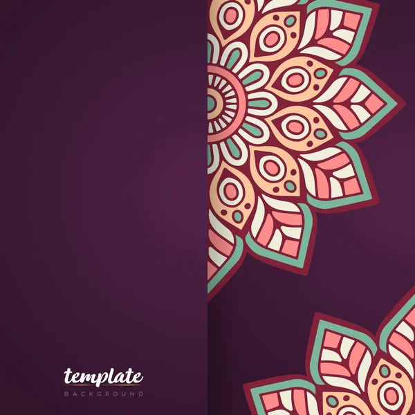 Fondo Diseño Mandala Ornamental Lujo Vector Color Oro — Archivo Imágenes Vectoriales