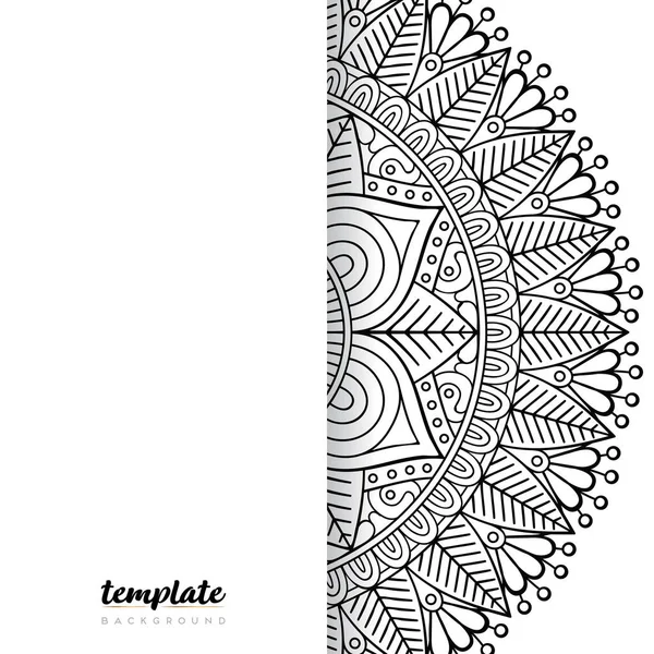 Mandala White Background Floral Ornament — Stock Vector