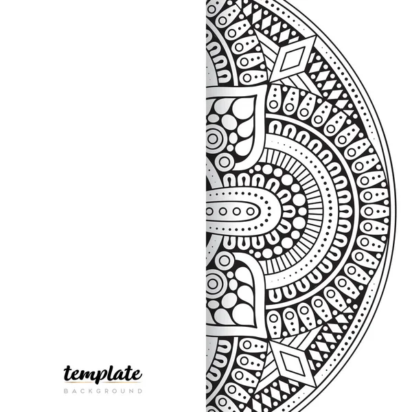Mandala Weißer Hintergrund Runde Florale Ornamente — Stockvektor