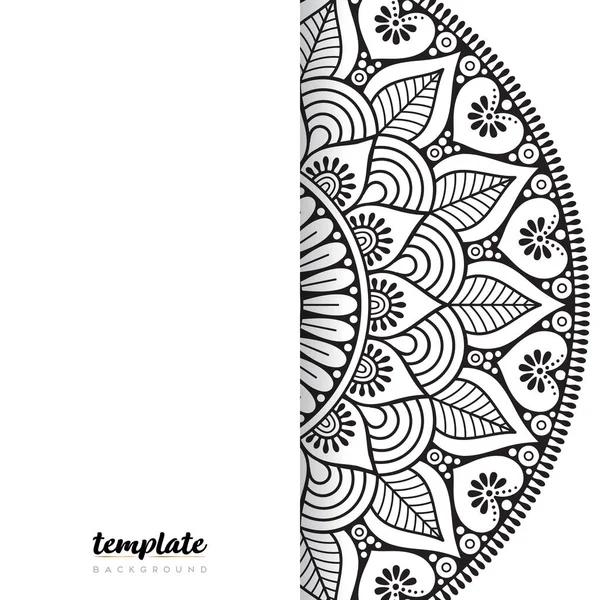 Mandala Weißer Hintergrund Runde Florale Ornamente — Stockvektor