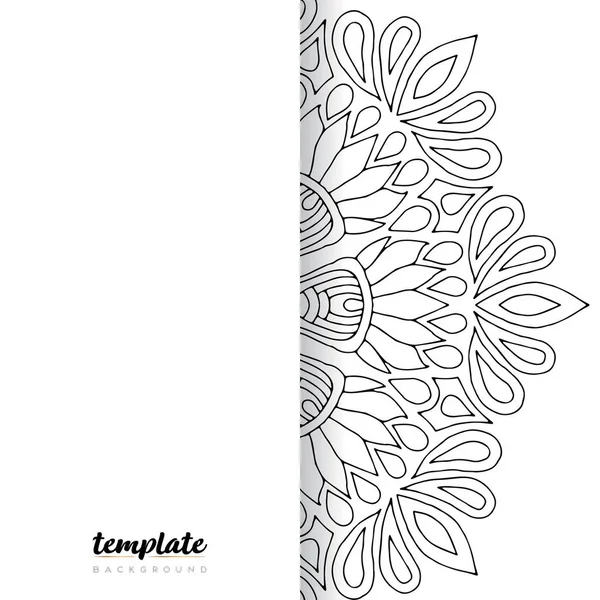 Mandala White Background Floral Ornament — Stock Vector