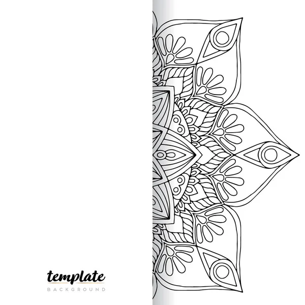 曼达拉白色背景 圆形花卉装饰品 — 图库矢量图片