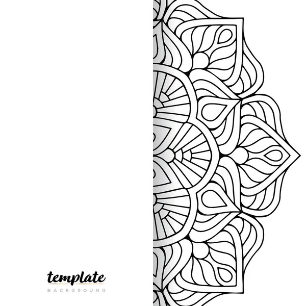 曼达拉白色背景 圆形花卉装饰品 — 图库矢量图片