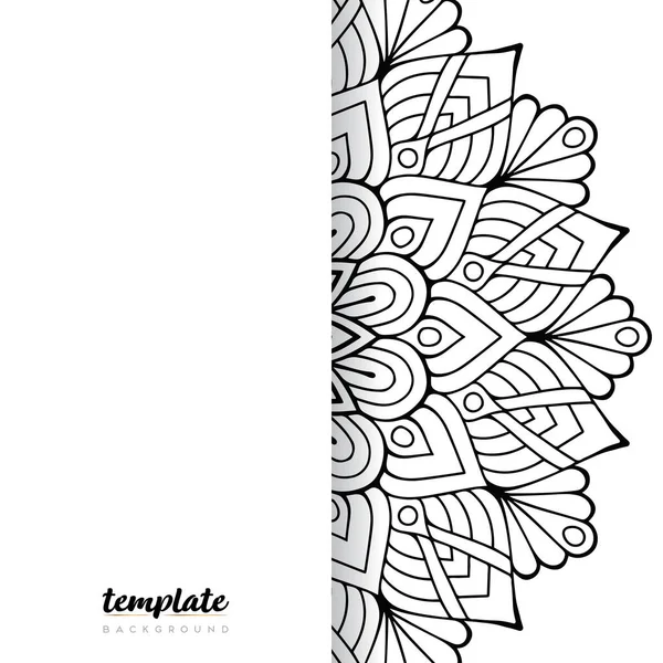 Mandala White Background Floral Ornament — Stock Vector