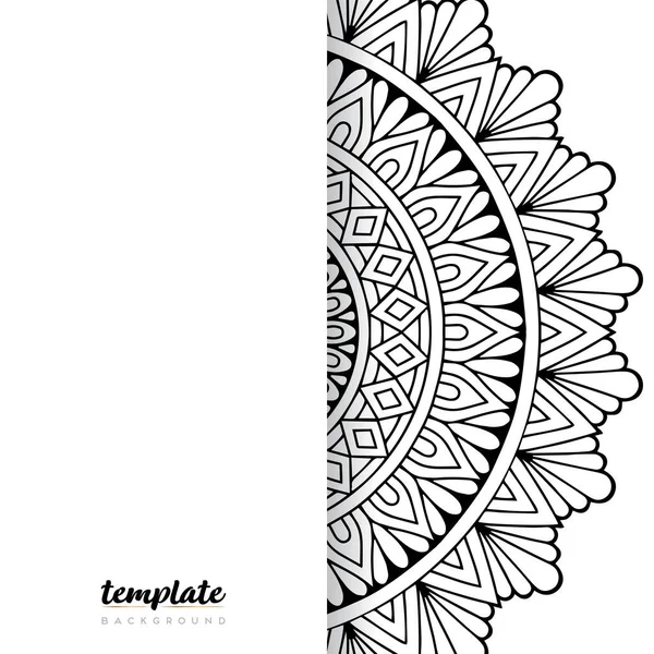 Mandala Białe Tło Okrągły Ornament Kwiatowy — Wektor stockowy