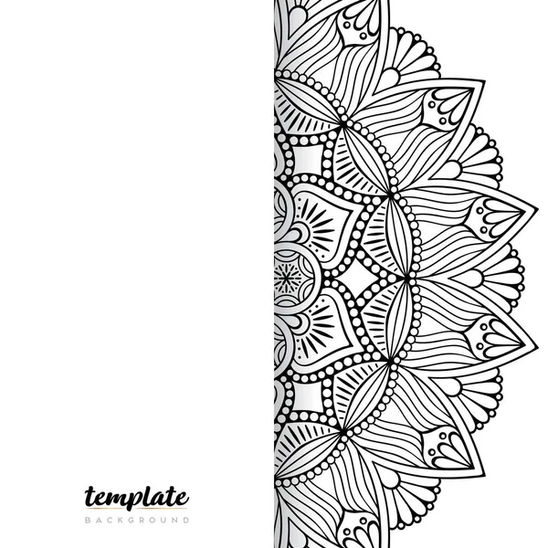 Mandala White Background Floral Ornament — Stock Vector