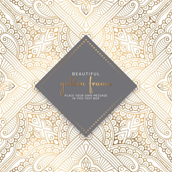 Luxus Ornamentalen Mandala Design Hintergrund Gold Farbvektor Stockvektor