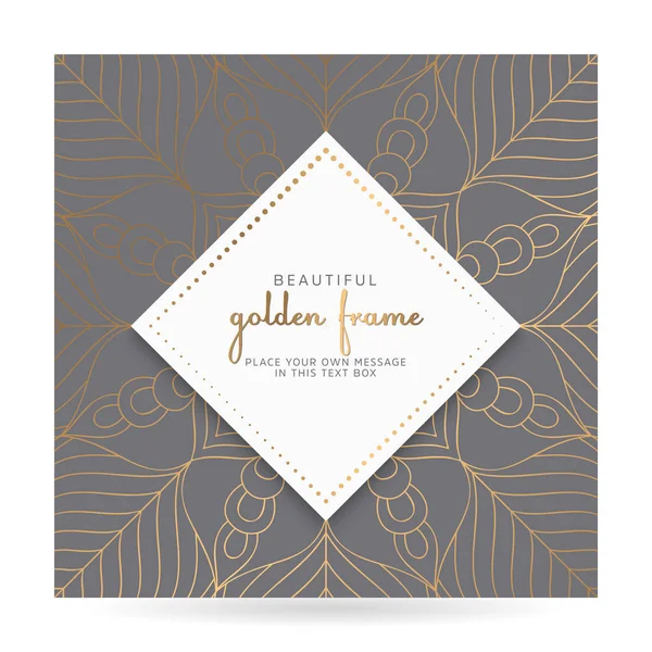 Luxus Ornamentalen Mandala Design Hintergrund Gold Farbvektor lizenzfreie Stockvektoren
