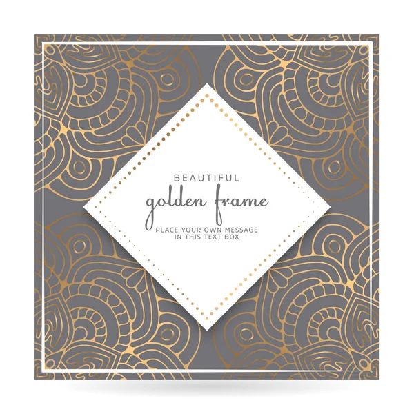 Luxury Ornamental Mandala Design Background Gold Color Vector — Stock Vector