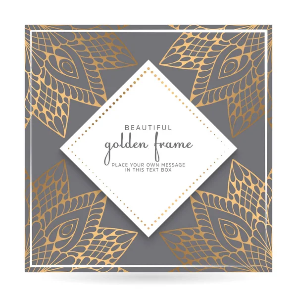 Luxury Ornamental Mandala Design Background Gold Color Vector — Stock Vector