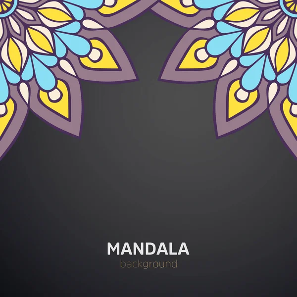 Mandala Luxo Design Escuro Ornamento Fundo —  Vetores de Stock