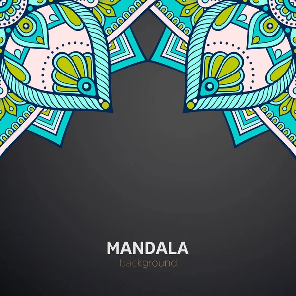 Mandala Luxo Design Escuro Ornamento Fundo — Vetor de Stock