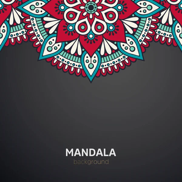 Mandala Luxo Design Escuro Ornamento Fundo —  Vetores de Stock