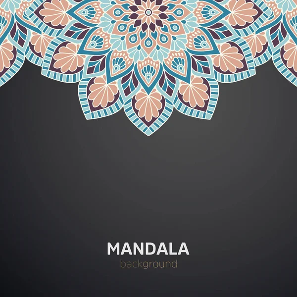 Luxus Mandala Dunkles Design Hintergrund Ornament — Stockvektor