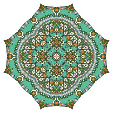 Mandala. Etnik dekoratif unsurlar. El çizimi arkaplan