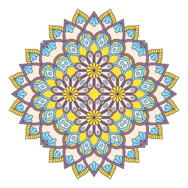 Mandala. Etnik dekoratif unsurlar. El çizimi arkaplan