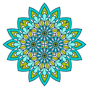 Mandala. Etnik dekoratif unsurlar. El çizimi arkaplan