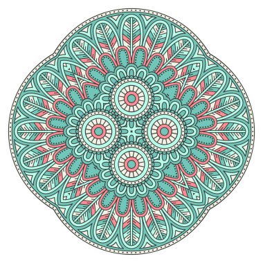 Mandala. Etnik dekoratif unsurlar. El çizimi arkaplan