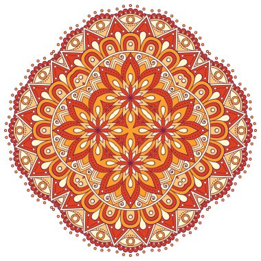 Mandala. Etnik dekoratif unsurlar. El çizimi arkaplan