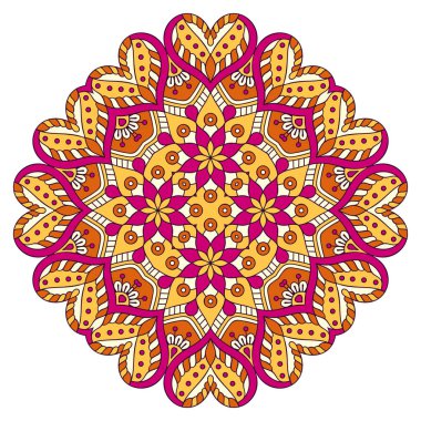 Mandala. Etnik dekoratif unsurlar. El çizimi arkaplan