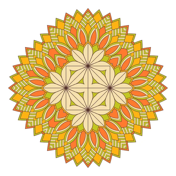 曼达拉民族装饰元素 手绘背景 — 图库矢量图片
