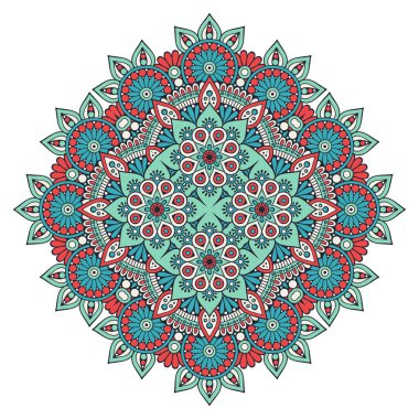 Mandala. Etnik dekoratif unsurlar. El çizimi arkaplan