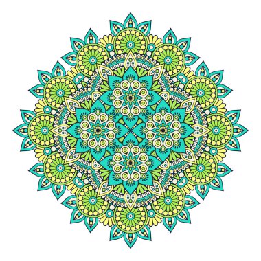 Mandala. Etnik dekoratif unsurlar. El çizimi arkaplan