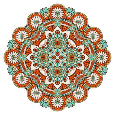 Mandala. Etnik dekoratif unsurlar. El çizimi arkaplan