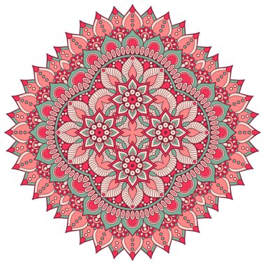 Mandala. Etnik dekoratif unsurlar. El çizimi arkaplan